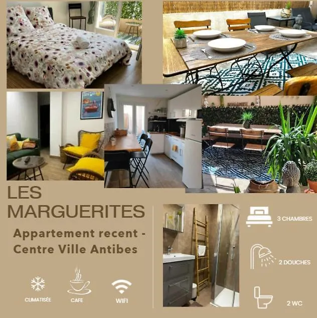 Apartment Antibes Centre, 3 Chambres, 2 Salles De Bain, Clim, Terrasse, Wifi